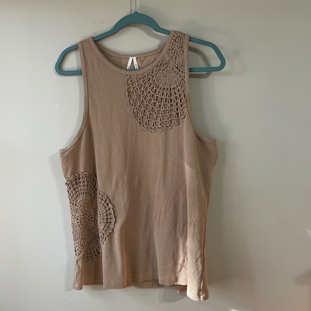 Anthropologie crochet tank top